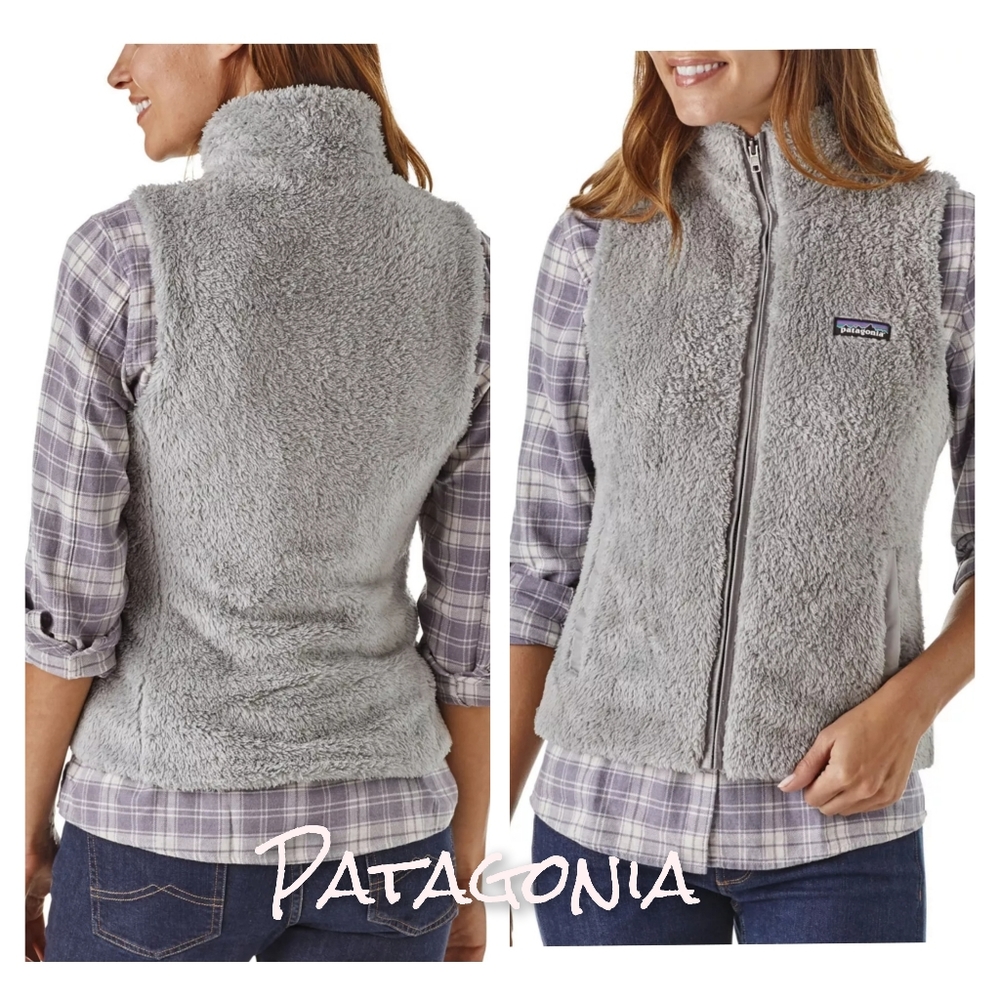 Patagonia Los Gatos Drifter Grey Fleece Vest Size Small (6-8)